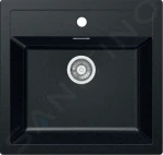 Franke Tectonitový dřez SID 610, 56x53 cm, černá 114.0264.011