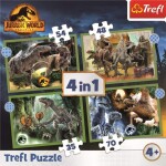 Trefl Puzzle Jurský svět: Nadvláda 4v1 (35,48,54,70 dílků) - Trefl