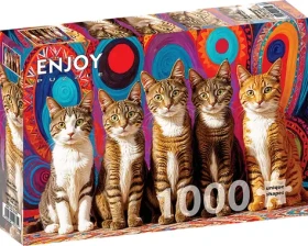 ENJOY Puzzle Pět koček