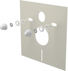 Alcadrain Izolační deska pro závěsné WC a bidet s příslušenstvím a krytkou (bílá) M930 M930