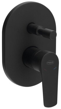 AQUALINE - LOTTA podomítková sprchová baterie, 2 výstupy, černá mat LT742B