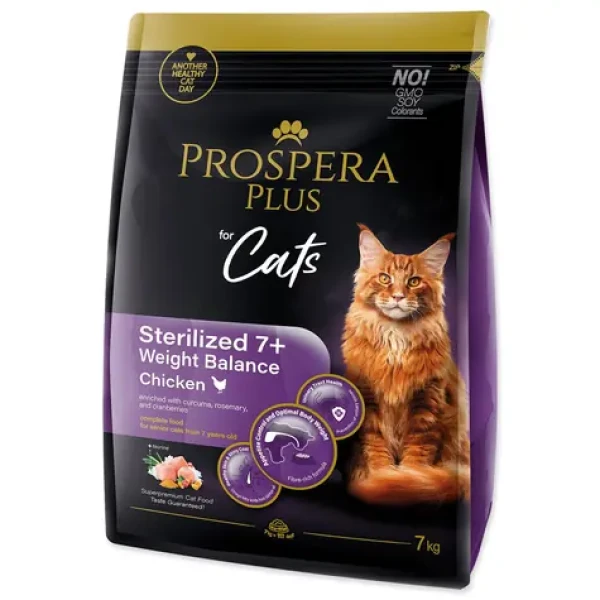 Prospera Plus Sterilized 7+ Chicken Weight Balance 7kg / Granule pro dospělé kočky (1513-10063)