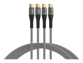 EFB USB-C šedá / Kabel USB-C / 2× 1 m / 100 W PD / E-Marker / USB 2.0 (USB-CC-00005)