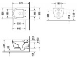 DURAVIT - ME by Starck Závěsné WC se sedátkem SoftClose, Rimless, s WonderGliss, bílá 45290900A11