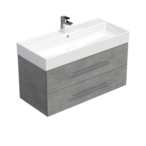 Koupelnová skříňka s umyvadlem SAT Cube Way 100x53x46 cm beton mat CUBE461002BESAT CUBE461002BESAT