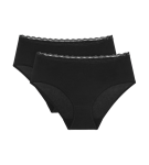 Dámské kalhotky Feel Of Cotton Midi 2P - BLACK - černé 0004 - TRIUMPH BLACK 46