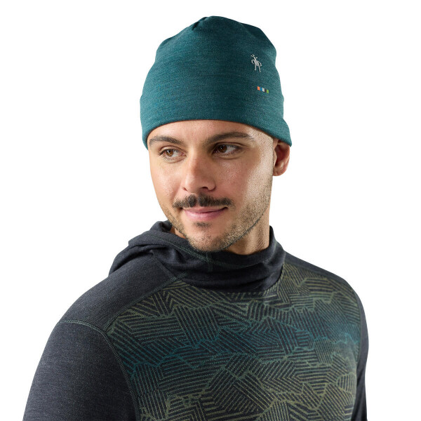 Unisex merino čepice SMARTWOOL Thermal Merino Reversible Cuffed Beanie, Dark Teal Heather univerzální