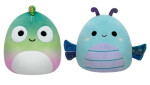Squishmallows 2v1 - chameleon Denton a vážka Heather 13 cm