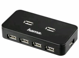 Hama 39859 USB Hub 2.0 síťový zdroj černá / 7xUSB 2.0 A (39859-H)