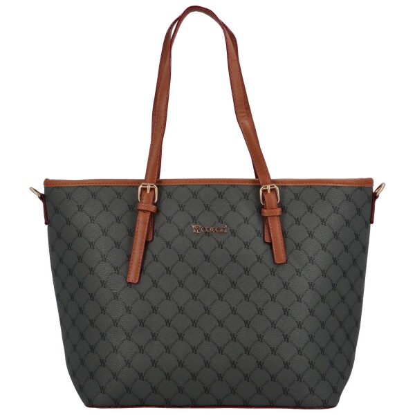 Trendová dámská koženková kabelka přes rameno Laila, šedá