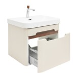 Koupelnová skříňka s umyvadlem a baterií SAT Fusion 57,5x43x45 cm pískově béžová mat SATFUSION60BEUBA SATFUSION60BEUBA
