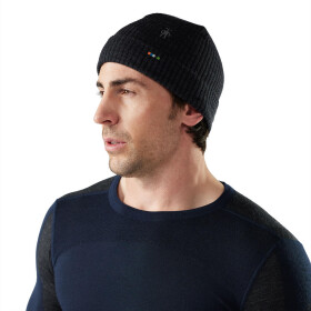Unisex merino čepice SMARTWOOL Thermal Merino Rib Beanie, Charcoal Heather univerzální