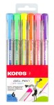 Kores K11 Pen Neon - sada 6 neonových barev (modrá, zelená, oranžová, žlutá, růžová, fialová)