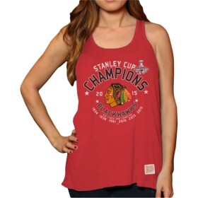 Original Retro Brand Dámský top Chicago Blackhawks 2015 Stanley Cup Champions Relaxed Tank Velikost: