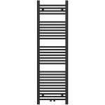 CERANO - Koupelnový radiátorový set Benito - ústřední vytápění - středové připojení 50 mm - 583W - černá matná - 1500x450 mm CER-818021
