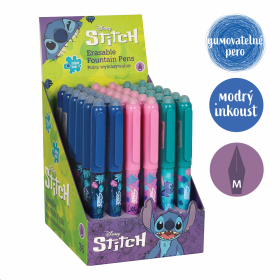Colorino gumovatelné bombičkové pero Stitch, 36 ks, modrá náplň, displej - 36ks