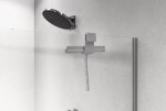 POLYSAN - Stěrka do sprchy, včetně uchycení na zástěnu, šedá mat 72825.31