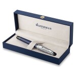 Plnicí pero Waterman Expert Made in France DLX Blue CT, hrot F
