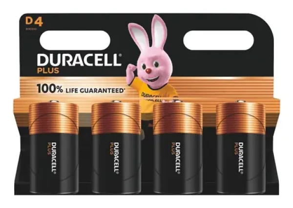 Duracell Plus D / Baterie / alkalická / 1,5 V / 4 ks (142039)