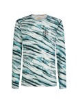 Pánské merino tričko s dlouhým rukávem ICEBREAKER Mens 200 Oasis LS Crewe POW AOP, Snow Aop velikost: L