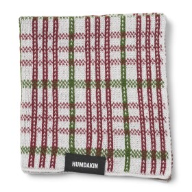 Humdakin Pletený hadřík z organické bavlny Winter Whisper, červená barva, textil