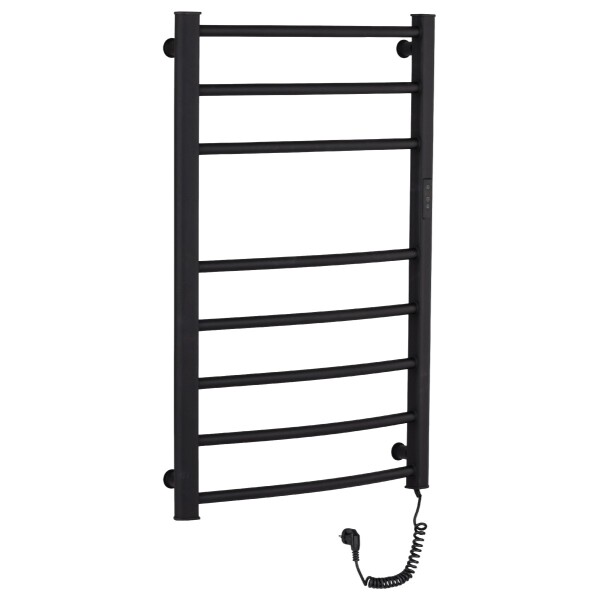 CERANO Elektrický sušák ručníků Luca, s displejem - 128 W - černá matná - 860x550 mm