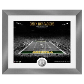 Obraz Green Bay Packers NFL Art Deco Stadium Silver Coin