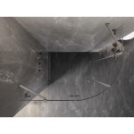 MEXEN/S - Lunar sprchový kout čtvrtkruh křídlový levá 90 x 70, transparent, nikl kartáčovaný 833-090L-070P-97-00