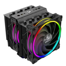 AKASA Soho H7 RGB černá / 2x 120mm / Hydro Dynamic Bearing / 31.8 dB @ 2000 RPM / 52.91 CFM / AMD + Intel (AK-CC4026HP01)