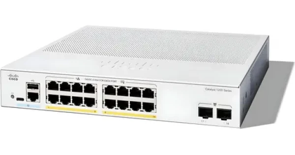 Cisco Catalyst C1200-16P-2G / Switch / 16x GLAN PoE+ / 2x SFP+ / 200W / Fanless (C1200-16P-2G)