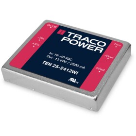 TracoPower TEN 25-4812WI DC/DC měnič napětí do DPS 48 V/DC 12 V/DC 2.5 A 25 W Počet výstupů: 1 x Obsah 5 ks