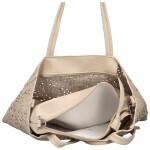 Elegantní koženková sada kabelek přes rameno a crossbody Barica, krémová