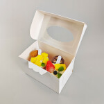 Cake star krabička na 2ks cupcakes nebo dezerty bez vložky 16 x 10 x 10 cm