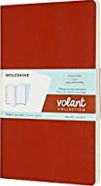 Sešity Moleskine Volant - měkké desky L, linkované, 2 ks, výběr barev - oranžový/ modrý