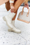 Kotníkové Ploché Workery Boty Béžové Rozelle 41