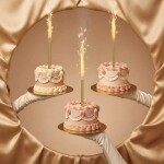 PartyDeco Dortová fontána Zlatá 18 cm 1 ks