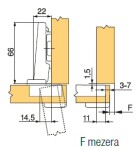 Blum závěs naložený na silné dveře 95° bez pružiny (177383)