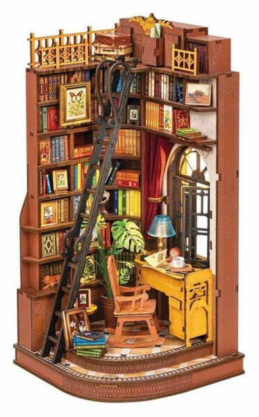 3D skládačka Zarážka na knihy: Tichý studijní koutek