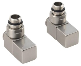 SAPHO - CUBE připojovací sada ventilů ruční rohová, nerez mat CP4510S