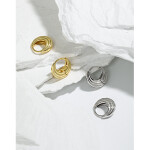 LUNICA Stříbrné náušnice TERA GOLD 0734