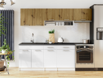 FRONTI Kuchyňská linka VIVIEN 240cm - Dub artisan + bílá