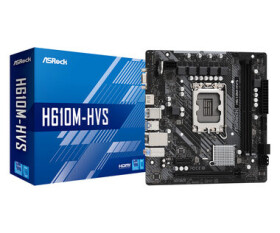 ASRock H610M-HVS DDR4 / H610 / LGA 1700 / 2x DDR4 / PCIEx16 / 1x 1GLAN / mATX (90-MXBHT0-A0UAYZ)