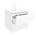 Koupelnová skříňka s keramickým umyvadlem SAT B-Way 59x50x45 cm bílá lesk BWAY260WU4B2 BWAY260WU4B2