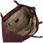 Trendy dámská koženková kabelka Lisabeth, tmavě červená