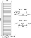 MEXEN/S - Mars radiátor + topná tyč 1800 x 500 mm, 900 W, bílá W110-1800-500-2900-20