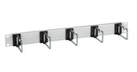 EFB 699980.1 šedý / Vyvazovací panel / 19" / 1U / 5x ocelová úchytka 75 mm (699980.1)