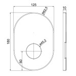 Mereo Sprchová podomítková baterie bez přepínače, Sonáta, Mbox, oválný kryt, chrom CB60105B