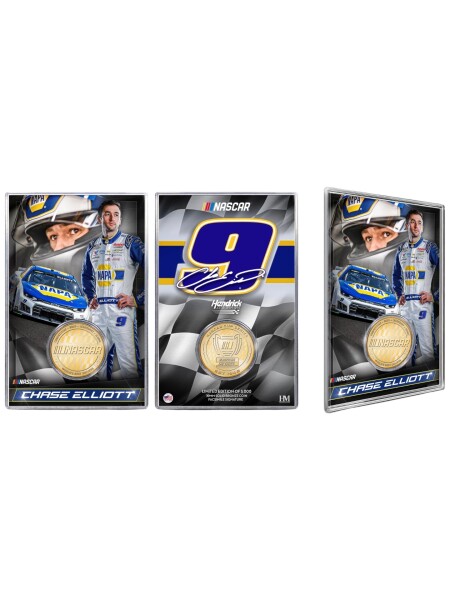 Mince Chase Elliot Hendrick Motorsports Acrylic Bronze NASCAR Coin Card