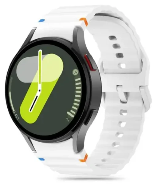 Tech-Protect Silikonový sportovní řemínek bílý / Řemínek / Samsung Galaxy Watch 4/5/5 Pro/6/7/FE / Silikon