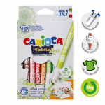 Carioca textilní fixy, tenký hrot, tenký hrot, 10 ks, mix barev